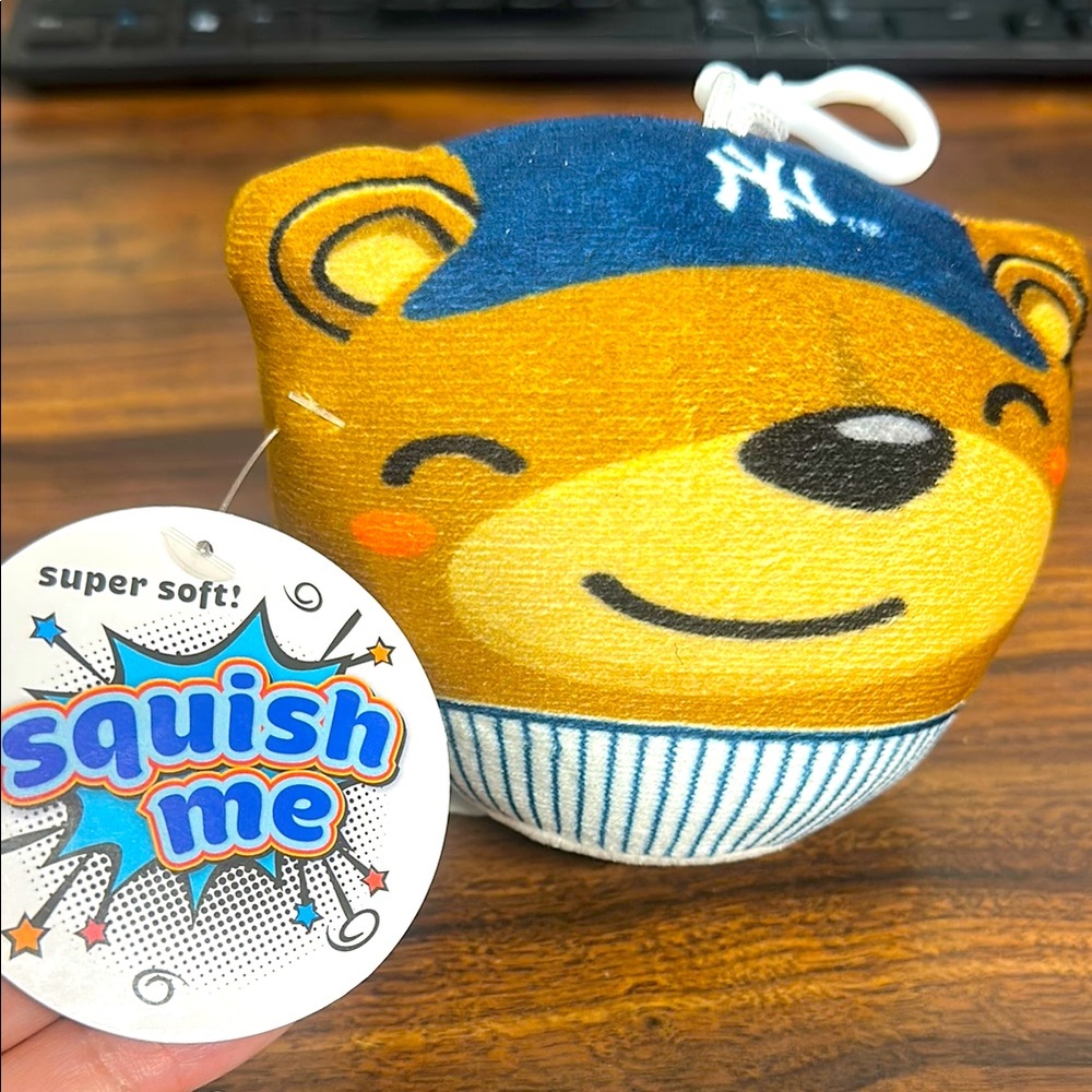 Bear Plush Toy - Blue and Brown